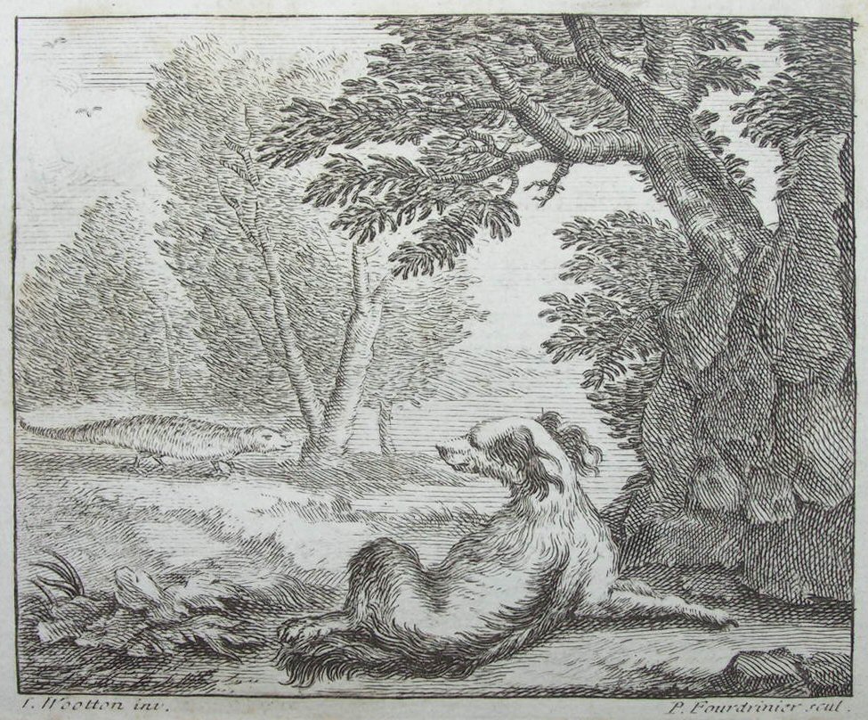 Print - The Spaniel and the Camelion - Fourdrinier